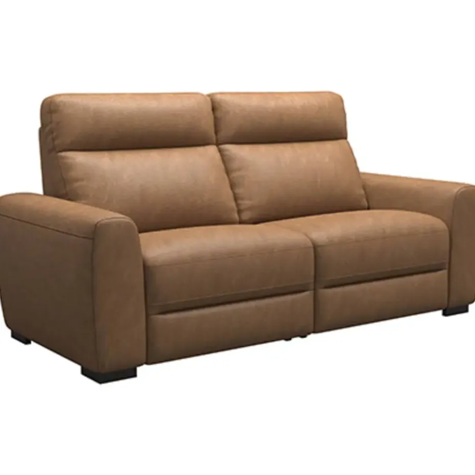 Bank James 3-zits - stof Supple - cognac