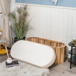 Bank met opbergruimte enl fluweel