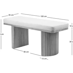 Bank met opbergruimte in fluweel