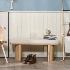 Bank met opbergruimte in fluweel