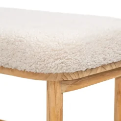 Bank met opbergruimte van massief grenen en lussen