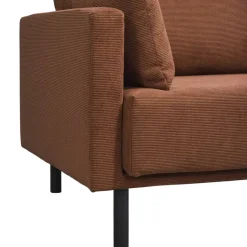 Bank Siem 2,5-zits - ribstof Fjord - terracotta