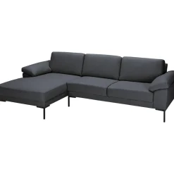 Bank Tom met chaise longue links - Basel - antraciet