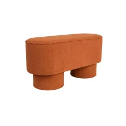 Bankje Rood Bouclé - 93x35x45cm - Halbankje - Marcos