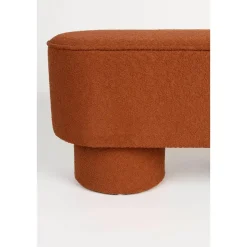Bankje Rood Bouclé - 93x35x45cm - Halbankje - Marcos