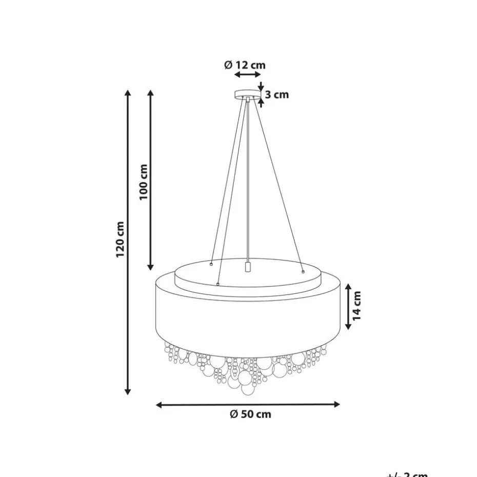 BARBEIRA - Kroonluchter - Zilver - Ijzer