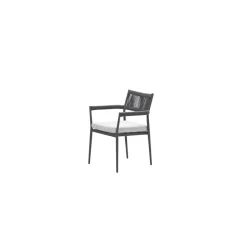 Barcelona dining fauteuil - c. black - dark grey - valley sand