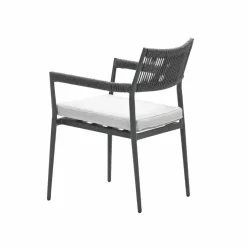 Barcelona dining fauteuil - c. black - dark grey - valley sand