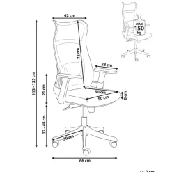 BARD - Bureaustoel - Zwart - Stof
