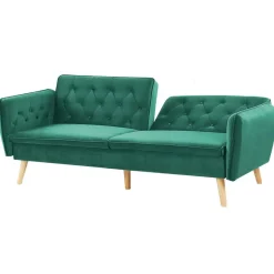 BARDU - Slaapbank 2-zits - Groen - Fluweel