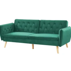 BARDU - Slaapbank 2-zits - Groen - Fluweel