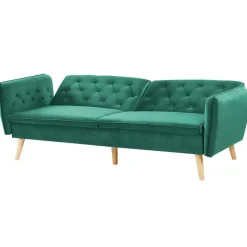 BARDU - Slaapbank 2-zits - Groen - Fluweel