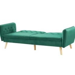 BARDU - Slaapbank 2-zits - Groen - Fluweel