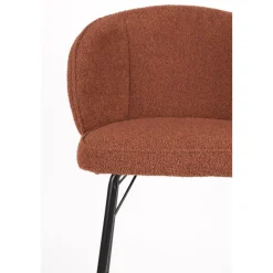 Barkruk Oranje Stof - Zithoogte 75cm - 50x52x100cm - Joa - Set van 2