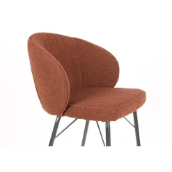 Barkruk Oranje Stof - Zithoogte 75cm - 50x52x100cm - Joa - Set van 2