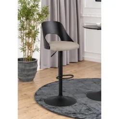 Barkruk Zand Stof - Zitbreedte 47cm - 47x51x113cm - Lucas - Set van 2