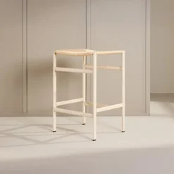 Barstoel Beige Touw - Polly - Set van 2