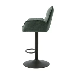 Barstoel Groen Stof - Verstelbaar - Marilla - Set van 2
