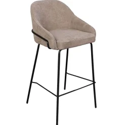 Barstoel Taupe - Zithoogte 65cm - Scandinavisch - Stoel Maxime - Set van 2