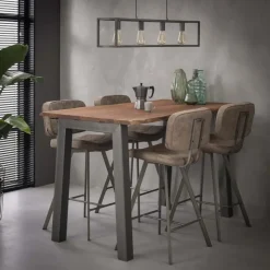 Bartafel Acaciahout - 147cm - Rechthoekig - Tafel Edge