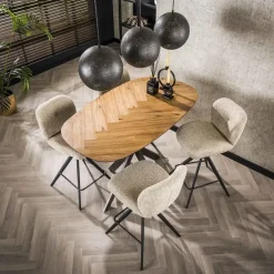 Bartafel Organisch - Naturel Gerecycled Teak - 140x80x92cm