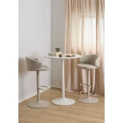 Bartafel Wit Keramiek - Metaal - 80x80x105cm - Laurens