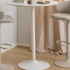 Bartafel Wit Keramiek - Metaal - 80x80x105cm - Laurens