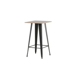 Bartafel Zwart Hout - 60x60x105cm - Tempe