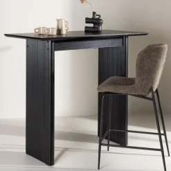 Bartafel Zwart Hout - 120x60x105cm - Vail