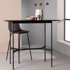 Bartafel Zwart Hout - 120x60x105cm - Rax