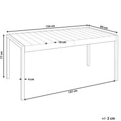BARTICA - Tuintafel - Beige - 154 x 84 cm - Synthetisch materiaal