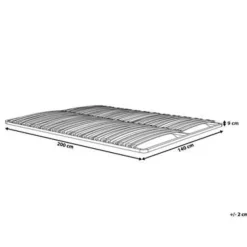 BASIC - Lattenbodem - Zwart - 140 x 200 cm - Staal