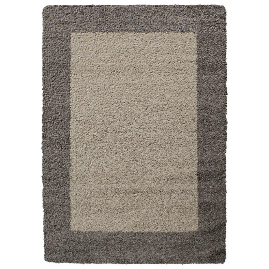 Basic Shaggy Kader vloerkleed Taupe Hoogpolig - 300x400 CM