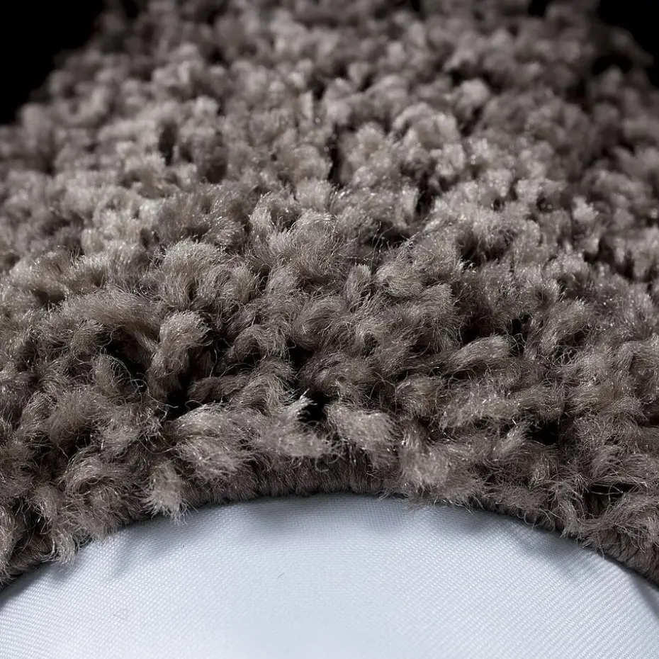 Basic Shaggy Kader vloerkleed Taupe Hoogpolig - 300x400 CM