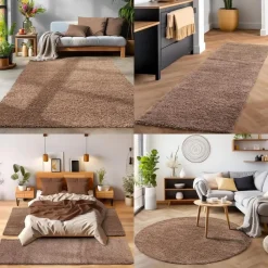 Basic Shaggy vloerkleed Caramel Hoogpolig - 140x200 CM