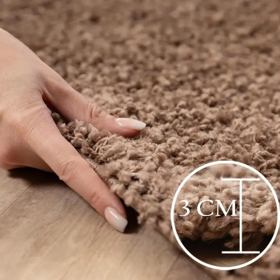 Basic Shaggy vloerkleed Caramel Hoogpolig - 140x200 CM