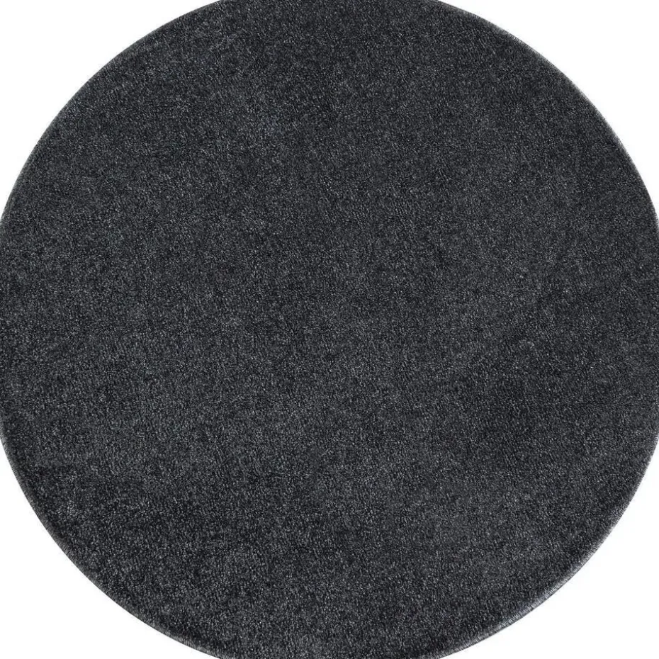 Basics Effen Rond Vloerkleed Grijs Laagpolig - 200 CM ROND