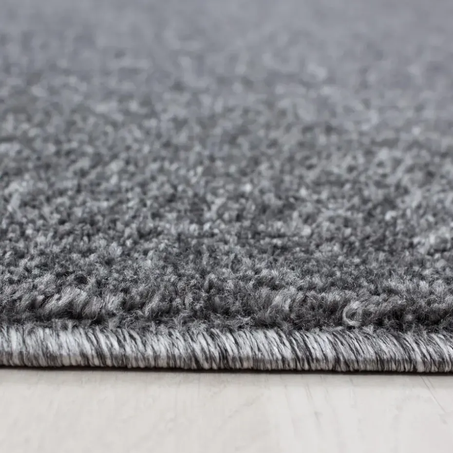 Basics Effen Rond Vloerkleed Grijs Laagpolig - 200 CM ROND