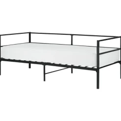 BATTUT - Eenpersoonsbed - Zwart - 90 x 200 cm - Metaal