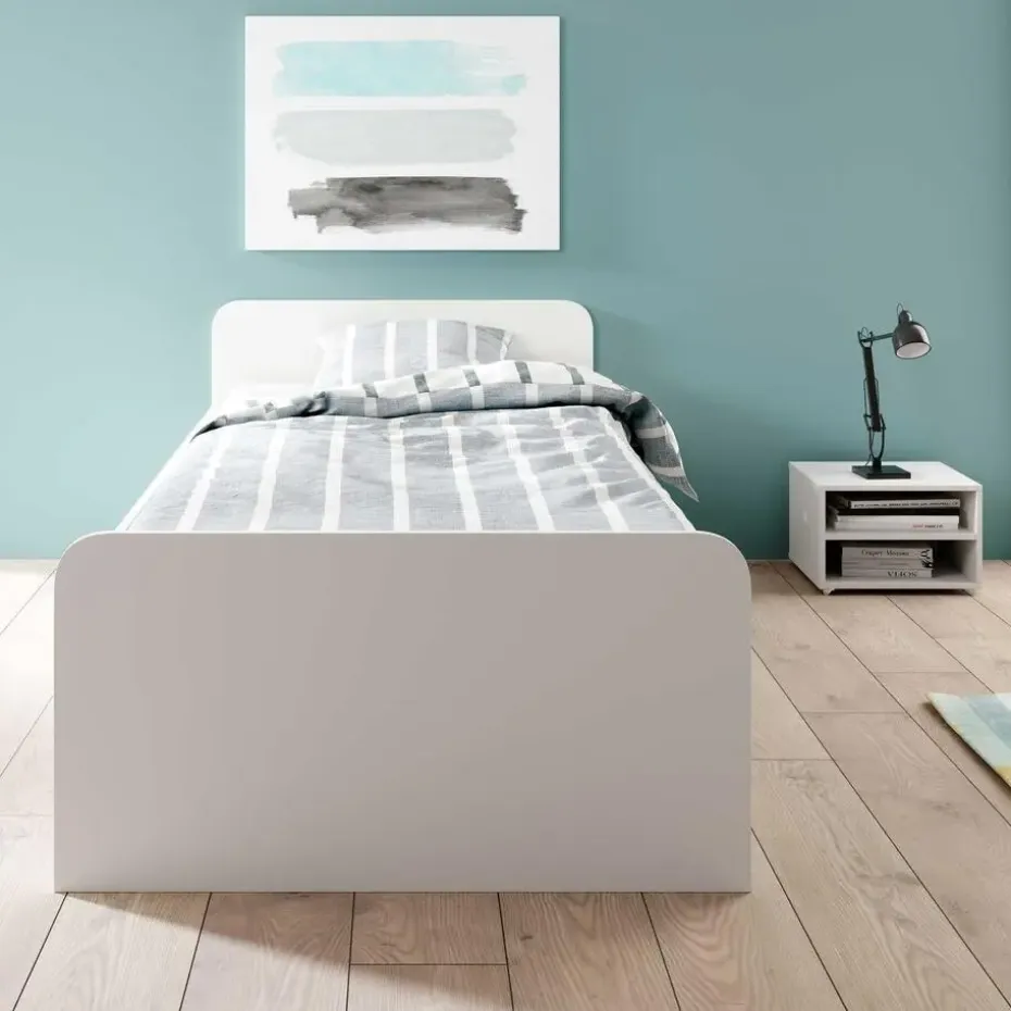 Bed Barko 90x200 met 3 lades - wit