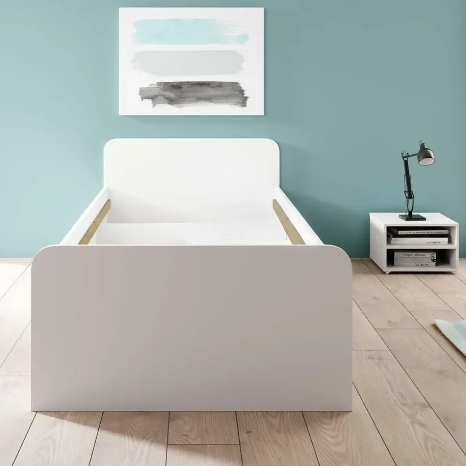 Bed Barko 90x200 met 3 lades - wit