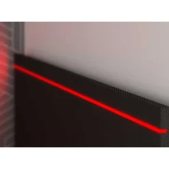 Bed Bzone 90x200 cm met bedlade, bureau en ledverlichting - antraciet