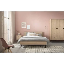 Bed Kansas - eikenkleur - 180x200 cm
