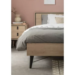 Bed Kansas - eikenkleur - 180x200 cm