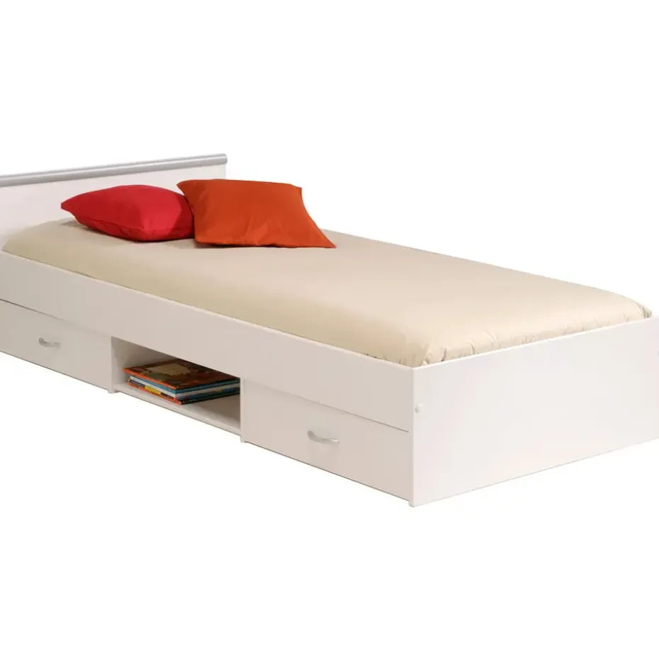 Bed Natan incl. lades - wit - 90x200 cm
