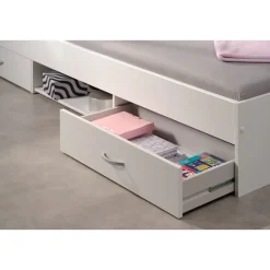 Bed Natan incl. lades - wit - 90x200 cm