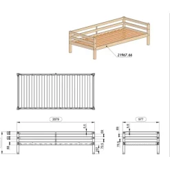 Bed Ties - whitewash - 90x200 cm