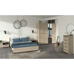 Bed Waylon 160 x 200 cm-Kronberg eik/Waterford eik