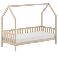 Bedhuisje Home - 90x200 cm - met hekje - wit dennenhout