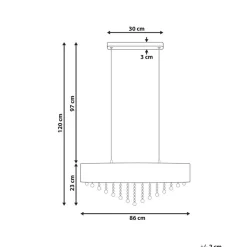 BELELLE - Kroonluchter - Zilver - Ijzer